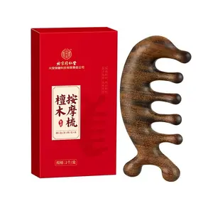 Herbal Sandalwood Massaging Comb-Wood Massage for Hair Growth & Relaxation