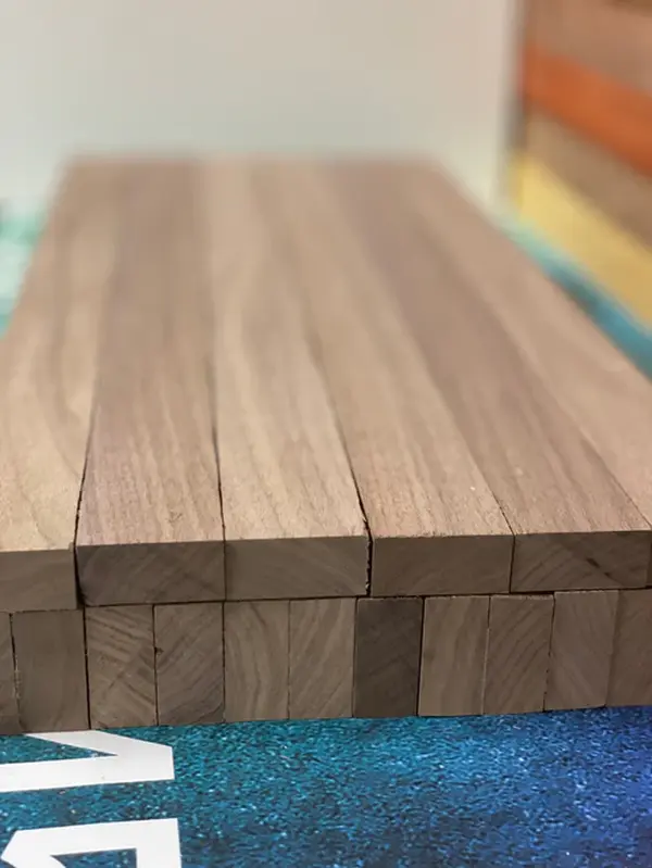 WSHYUFEI USA-Made Kiln-Dried Walnut Wooden Cutting Board Blanks - DIY Woodworking Supplies, Food-Safe, Sustainable, Sturdy Wood Slat, 12/20/24in Packs (6/12/19 Counts), Natural