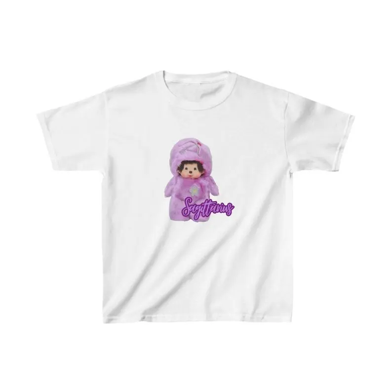 Sagittarius Monchhichi Zodiac T- Shirt, Meme T - Shirt, Pet Lovers T- Shirt, Pet Photo Shirt, Gift for Men/ Women, Mom, Sister, Girlfriend, Birthday, Pet Lovers, Graphic T-Shirt, Gildan 5000 Tee