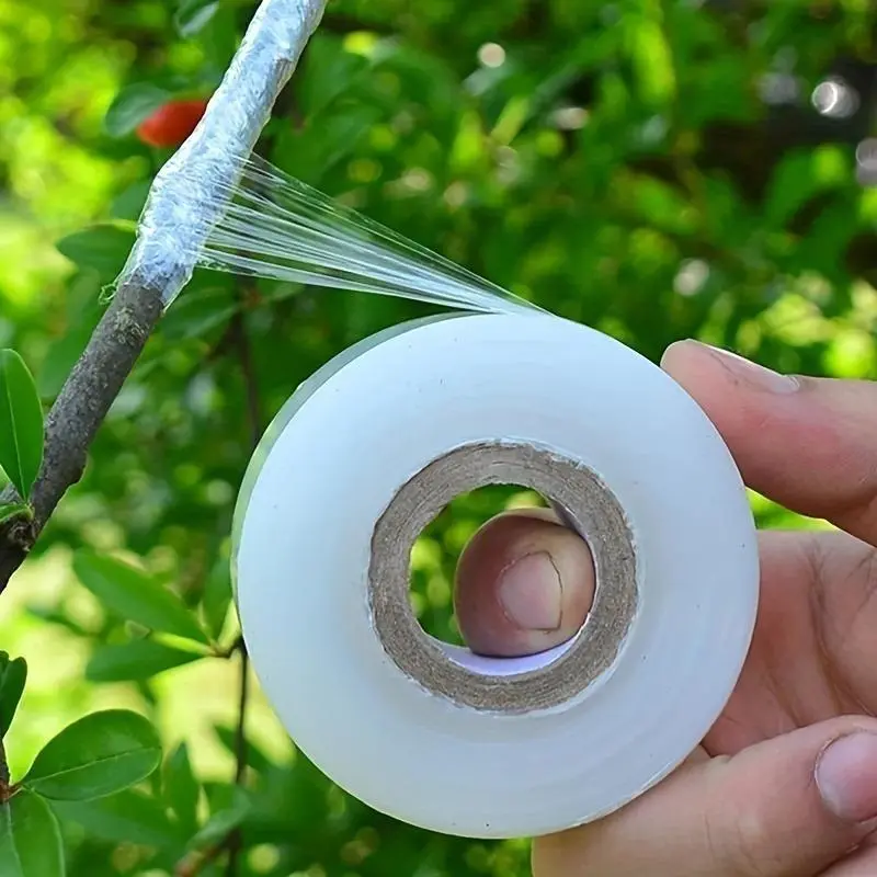Nursery Grafting Tape Roll - Stretchable, Self-Adhesive, White Grafting Tape for Plant Tie & Support, Durable & Easy to Use for Gardening and Horticulture, Grafting Tape for Plants, Plant Tie Support, Simple Design, Selfadhesive Tape