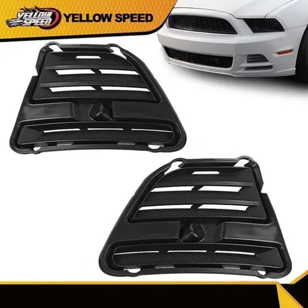 ALLGOOD Fog Light Cover Set for 2013-2014 Ford Mustang, Automotive Car Light Replacement Parts with Part Numbers FO1039134, FO1038134