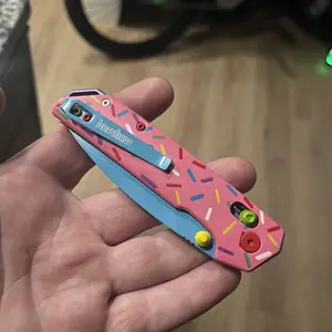 2038 Donut Tactical Folding Knife, Aluminum Alloy Handle, CMP High Hardness Blade, Outdoor Camping Driving  EDC Knife, Total Length 21 cm, Weight 110 grams, Best Gift.