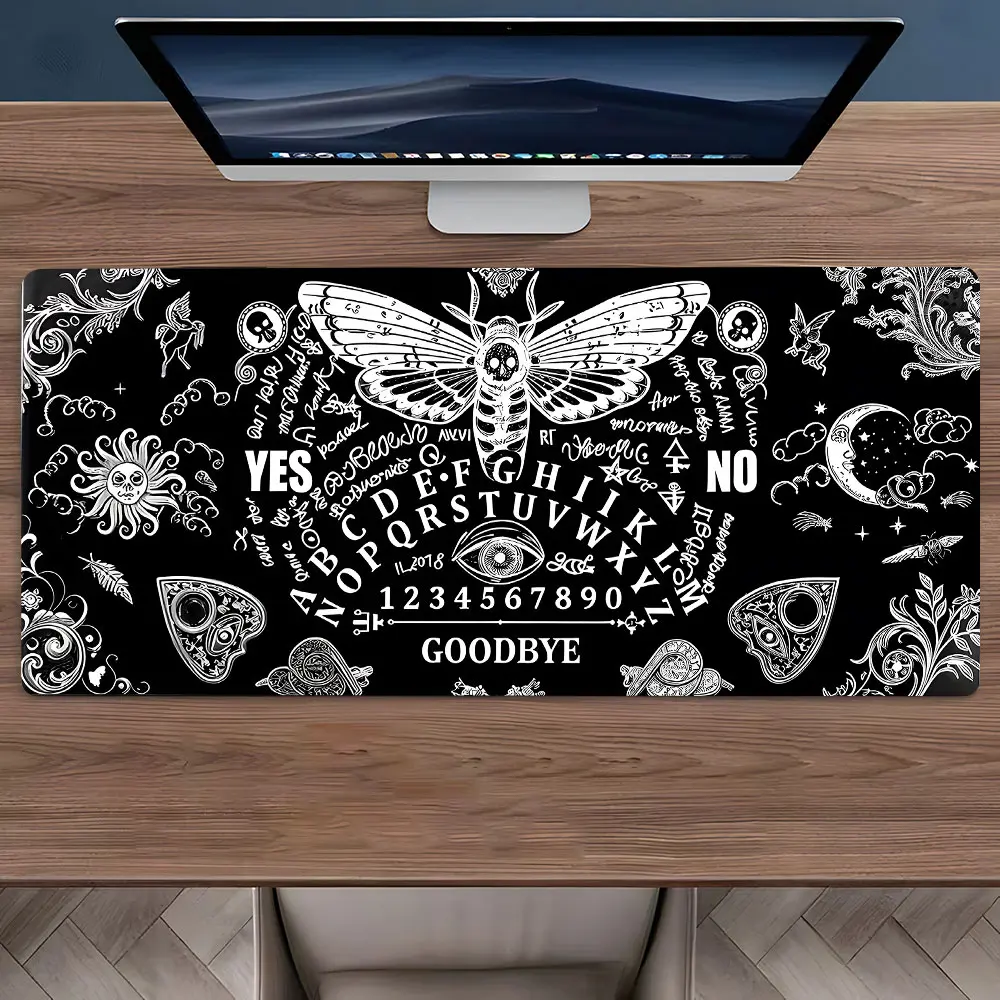 Gothic Ouija Board Large Gaming Mouse Pad,Aesthetic Desktop Drotection Pad,Washable Rubber Pad Non-Slip Lock Edge Multi-Size Mouse Pad Suitable For Home Office,Good Gift for Family and Friends,Gaming Desk Accessory,Computer Desk Accessories