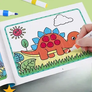 32 pages Watercolor pen coloring book, children's drawing book, kindergarten graffiti coloring painting book, 3-6 years old drawing book