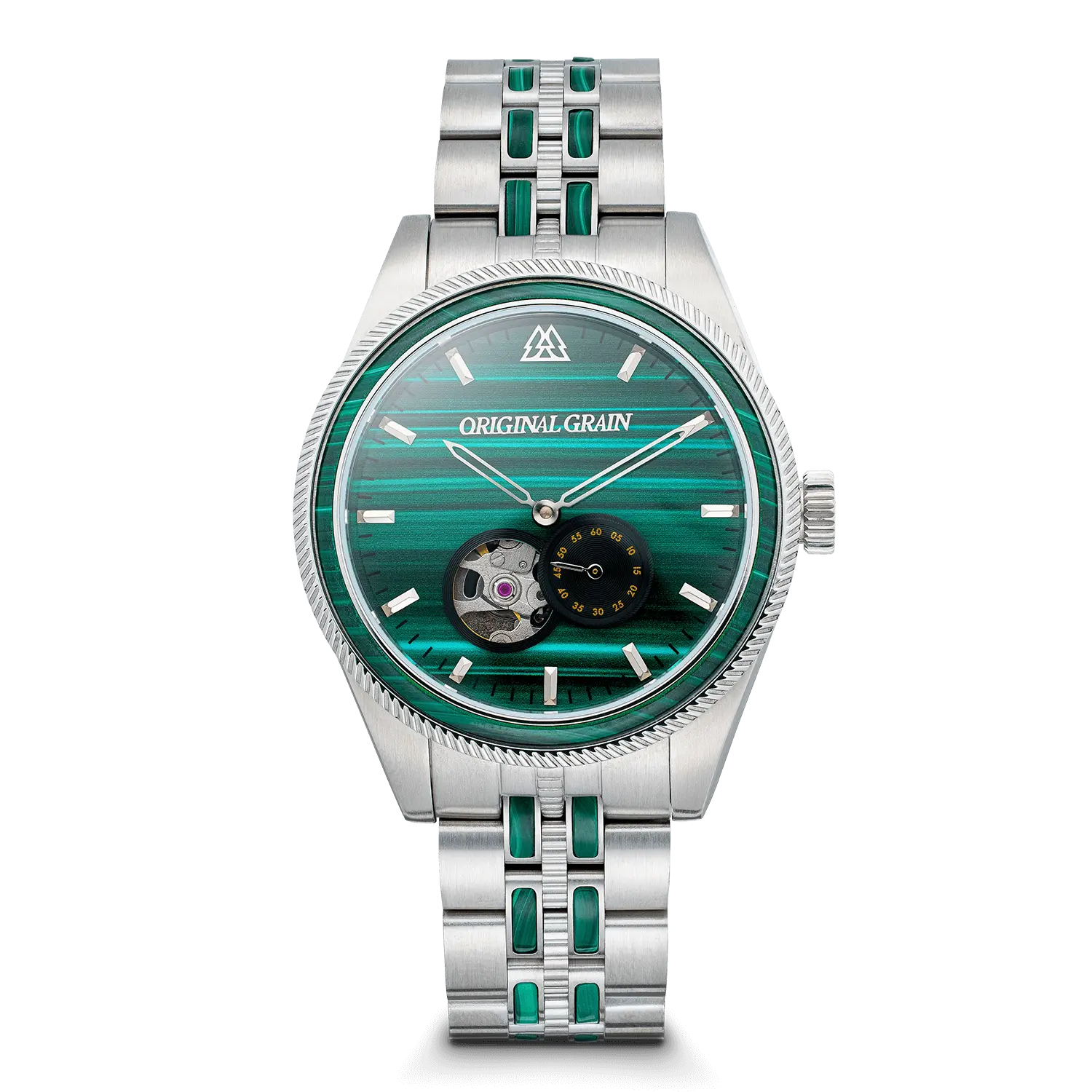 Malachite Silver Vintage Automatic 40mm