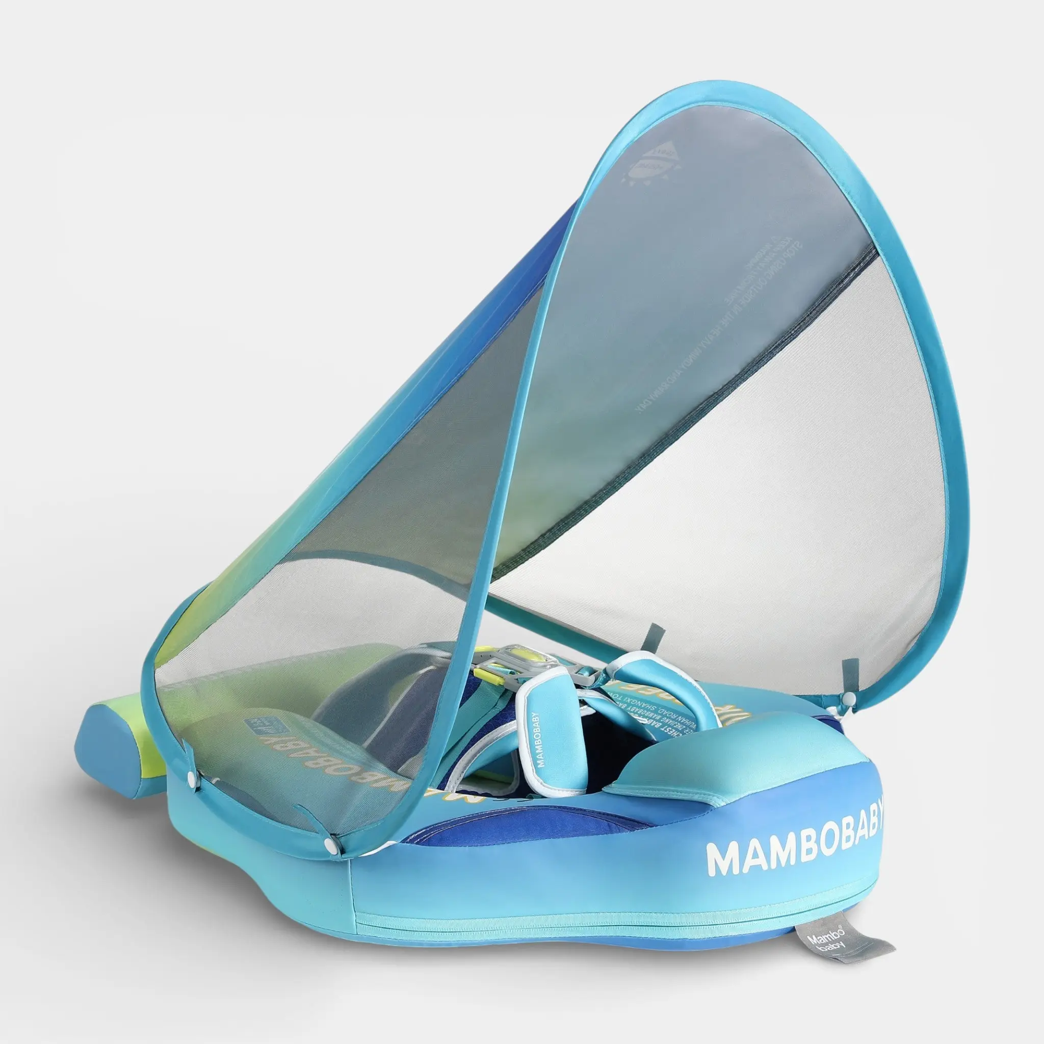 Heccei FoamCore Deluxe Gradient Color Safety Baby Float for 3M-2Y I UPF50+ Removable Canopy