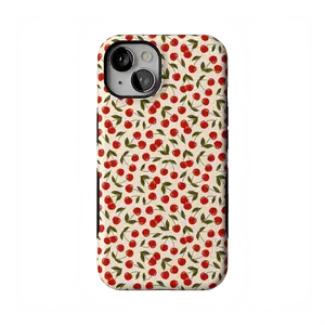 Casely iPhone 13 Case | Cherry on Top | Red Cherries | Bold Protective Design | Compatible with MagSafe