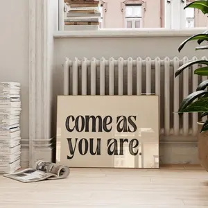 Vintage Wall Art Prints Come As You Are Poster Landscape Horizontal Wall Art Print Living Room Decor Retro Beige Frameless I