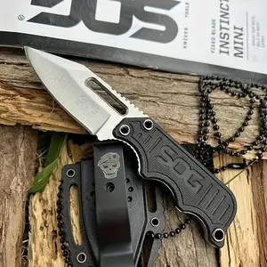 SOG Full Tang Tactical Knife with Sheath – EDC Outdoor Survival Fixed Blade Holster