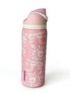 New Owala x Urban Outfitters - Ribbon Toile Owala Freesip 32oz Exclusive Bottle Cup, Insulated Water Bottle Button Drinkware, DUPE Version