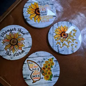 sunflower coaster set