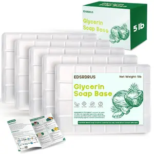 5lb Transparent Unscented Glycerin Soap Base, Melt and Pour for DIY Soap Crafting, Easy to Cut, Vegan & Cruelty-Free, Moisturizing Gentle on Skin for Soap Making Supplies