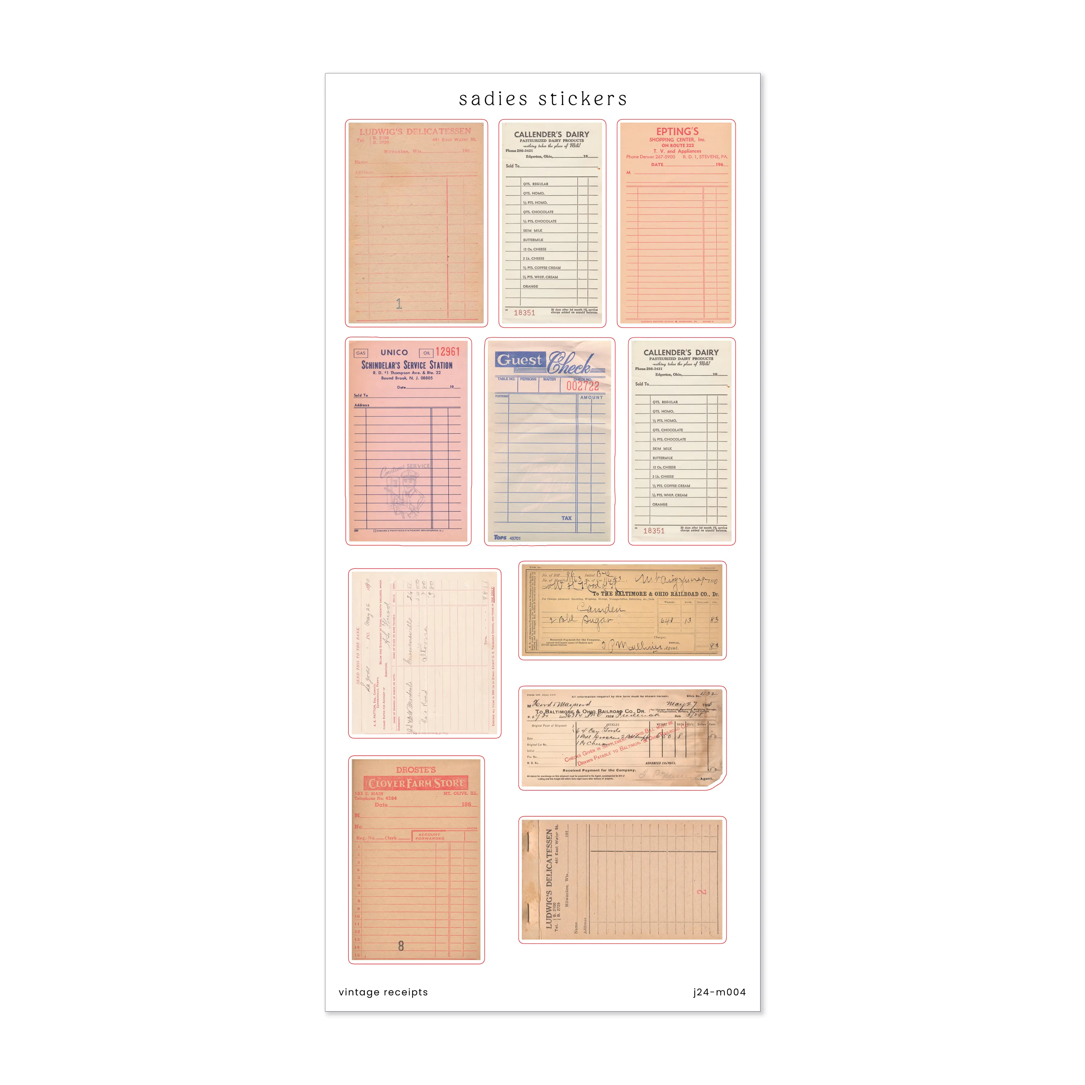 Journaling | Vintage Receipts