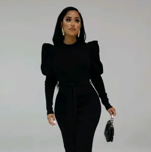 "PUFFY SLEEVE" SWEATER DRESS