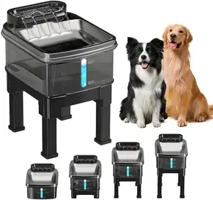 RPZ 10L Stainless Steel Dog Water Feeder Fountain - Height Adjustable for Neck Comfort, 2.6 Gallon Large Automatic Pet Water Dispenser for Big Dogs & Multiple Cats, 2026 Upgraded Ultra Quiet Filtered Water Bowl for Busy Owners