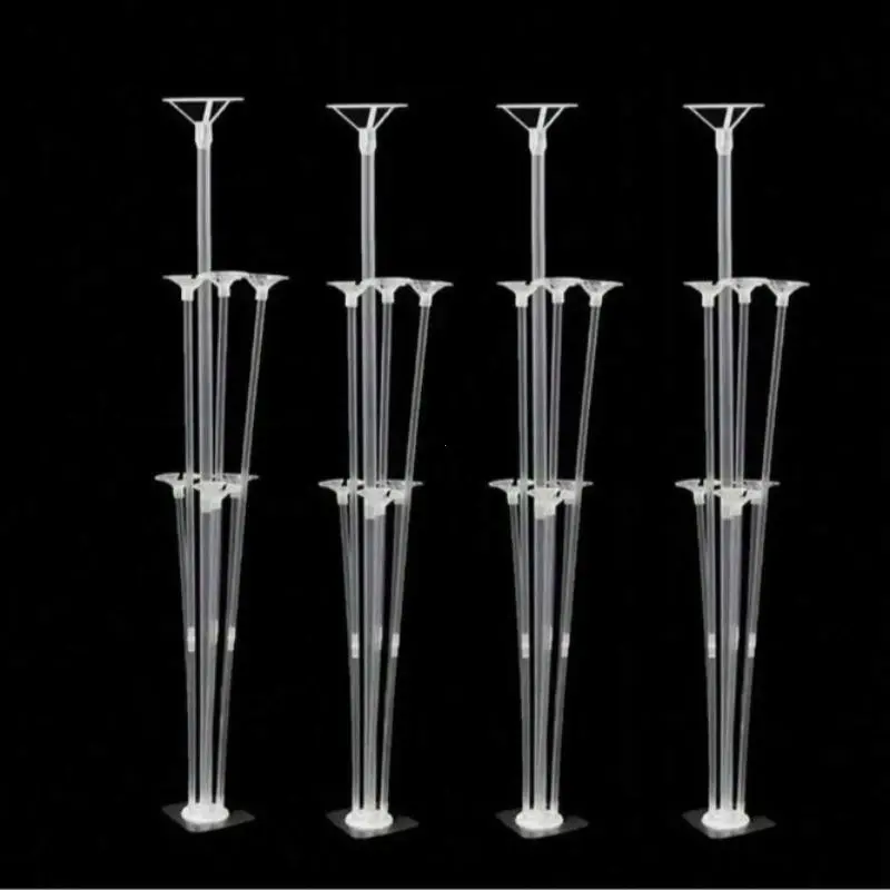 4-Piece Balloon Stands Set, Clear Transparent Acrylic Balloon Holders, Perfect for Party Decorations, Decorating, Ideal for Birthdays, Weddings, Baby Shower