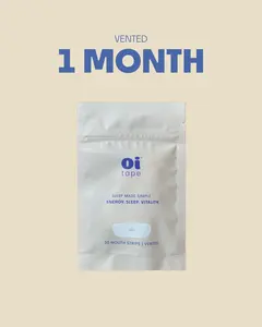 Oi Tape Vented, Non-Toxic Mouth Tape for Snoring Prevention with Hypoallergenic and Strong Formula, Pack of 30 Strips - Facial Skincare anti snore
