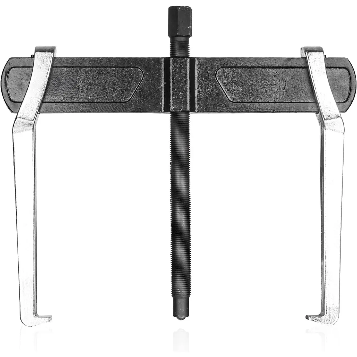 10" 2-Jaw Cr-V Steel Gear Puller, Heat-Treated with Easy Gripping, High Tension Experienced Reversible Jaws, for Automotive Flywheel & Multi-Size Pulley/Bearing/Gear Removal, with Manufacturer Warranty, Internal/External, 10" 2-Jaw Gear Puller