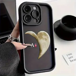 Phone case: Moon Love Heart: High Bamboo Lens Full Coverage Case for Apple Series iPhone 14 Pro, iPhone 13 Protective Case, iPhone 11/12, Compatible with iPhone 15 Plus, iPhone 14 Pro Max, iPhone 13 Protective Case, iPhone 12 Head Compatible with