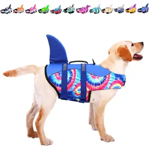 Dog Life Jacket - Premium Pet Safety Vest for Swimming and Boating, Shark Design with Enhanced Floatation Support