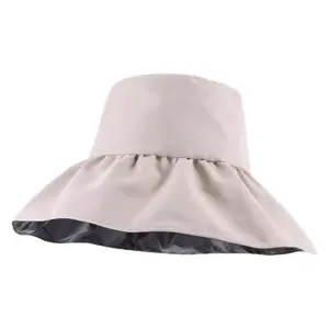 Youth Female 2026 Japanese-Style Women's Sun Hat - Black Vinyl Coated, Wide Brim, Face Coverage, UV-Blocking - Ideal for Cycling, Fishing - Sports & Outdoor Accessory - summervibes