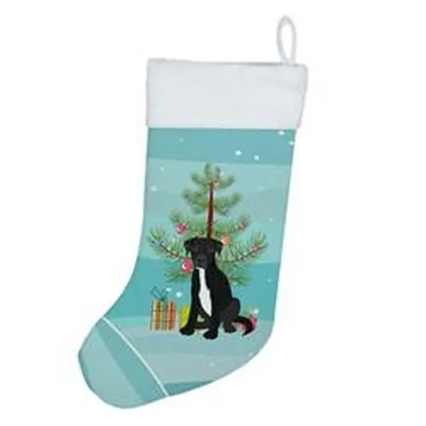 18 x 13.5 in. Unisex Pit Bull Black No.1 Christmas Christmas Stocking