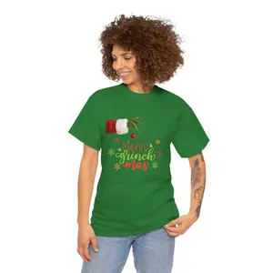 Copy of Funny Grinch Tshirt, Christmas Tee, Holiday Shirt, Unisex Cotton Tee, Christmas Gift