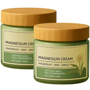 Magnesium Cream with MSM & Arnica - 50g/1.76oz, Mild Ingredients for Skin Soothing, Daily Body Care Cream