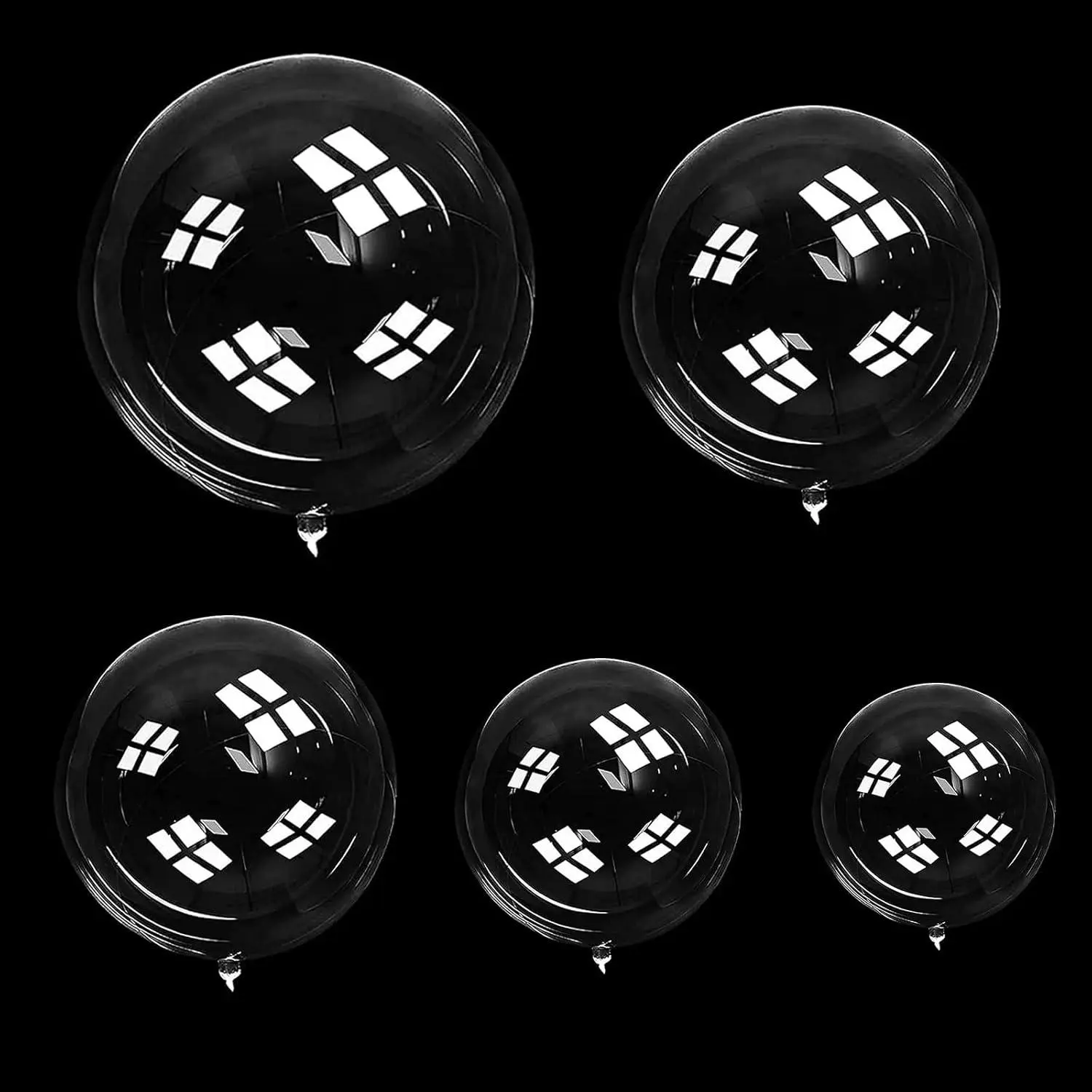 Bobo Balloons Kit, 60Pcs Clear Balloons For Stuffing, Different Sizes For Birthdays, Weddings, Baby Showers, Durable Tpu - Party Decorations, Bulk Balloons, Bobo Balloons Set(8/11/18/20/24")