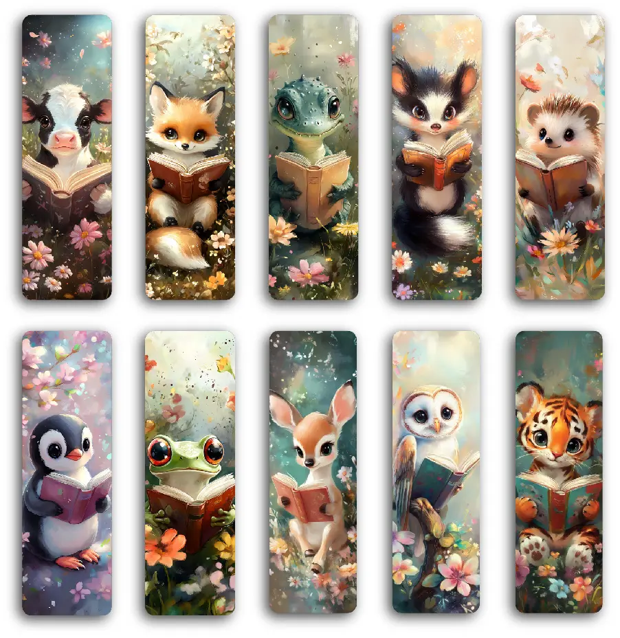 RETIRING - Animal Readers - UV Printed Acrylic Bookmark RETIRING - Animal Readers - UV Printed Acrylic Bookmark