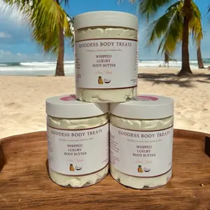 Goddess Body Treats Whipped Luxury Body Butter in Pina Colada - Moisturizing & Hydrating Vegan Formula with Shea Butter for Adults & Teens