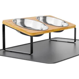 Whisker Friendly Cat Bowls 15 Tilted Stand Anti Vomiting Raised Dishes for Food and Water, Stainless Steel Bowls for Cats and Puppy