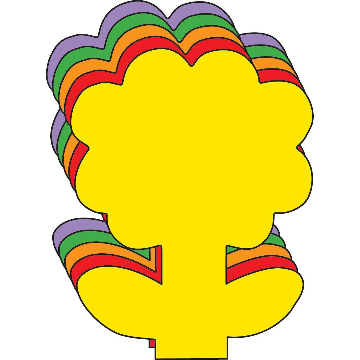 SHAPES ETC. Small Assorted Flower Cut-Outs, Craft Supplies, Art Materials for Decoration