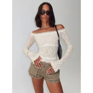 Mochapella Off The Shoulder Top White