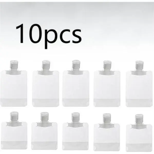 10PCS Refillable Travel Small Liquid Storage Bags - Leak-Proof Cosmetic Empty Squeeze Pouches for Toiletries, Shampoo, Body Lotion, Cleansing Products, Facial Cream, Lightweight Soft Material, Easy to Fill & Squeeze, Airplane Carry-On Use