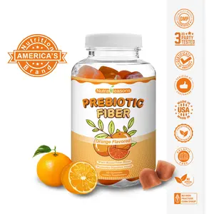 Nutra Seasons - Fiber Gummies, Green Healthy Plant Fiber, Digestive Health, Metabolic Support, Natural Orange Flavor, 60 Health Supplements