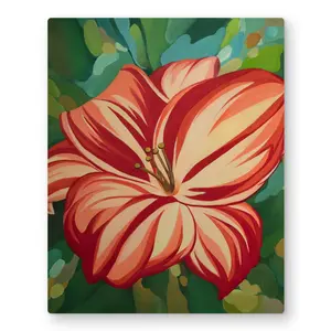 212 MAIN Daylily Bloom Aluminium Metal Print Wall Art - 16x20 in. Floral Flower Photo, Lightweight Home Decor for Living Room Spaces