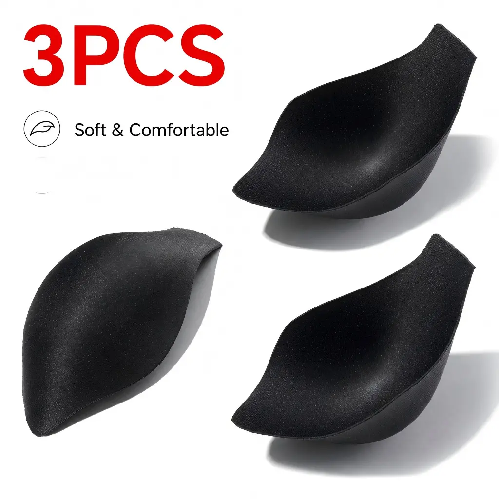 Men's Front Swimwear Pads - Soft U-Shape Polyester Sponge Cushion Inserts, Breathable Porous Sport Cup Liners for Swim Trunks, Active Wear