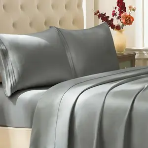 SheRest 3-Piece Bed Sheet Set - 16 in Extra Deep Pocket, Double Brushed Microfiber, Soft Dry Touch, Stay-in-Place, Wrinkle-Free, Stain & Fade Resistant Bedding