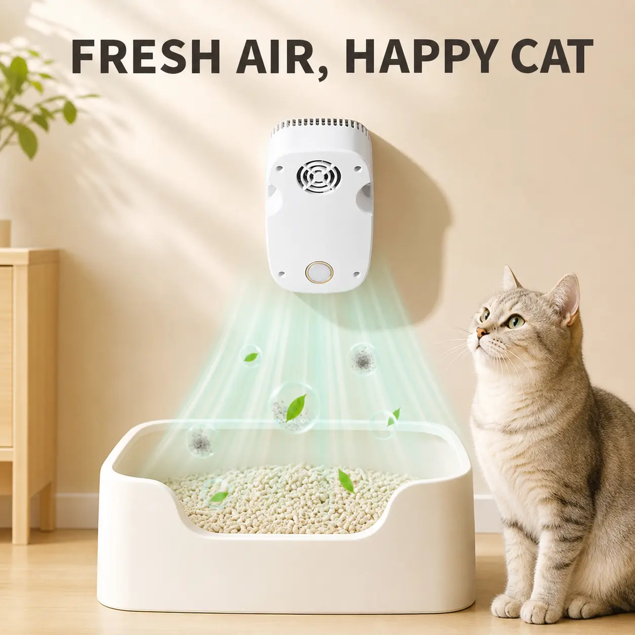 Odor Eliminator for Home Pets,Air purifier for Cat Litter, Dog Urine, Smoke & Musty Smells Quiet, Portable, Filter-Free Purifier smelly solutions ozone generator
