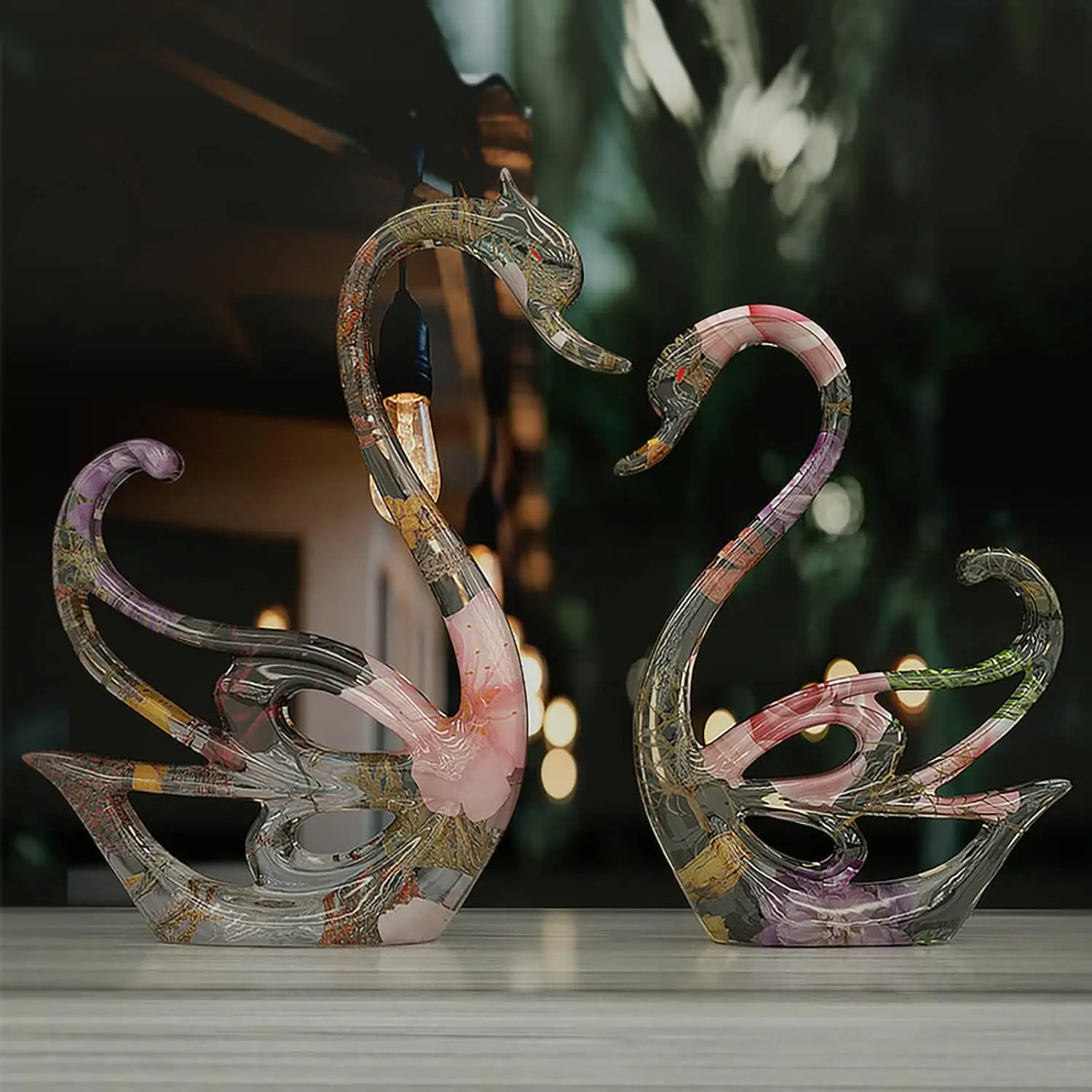 2-Pack Swan Resin Silicone Molds - Wave Spiral Design, Resin Casting Supplies for Home Decor, Candle Making