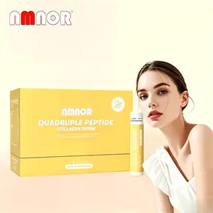 All-in-One Beauty Cocktail by NMNOR: 12,200mg Collagen Peptides + Elastin & Biotin | Skin Elasticity, Hydration & Hair Support | Quadruple Peptide System with 50mg PQQ