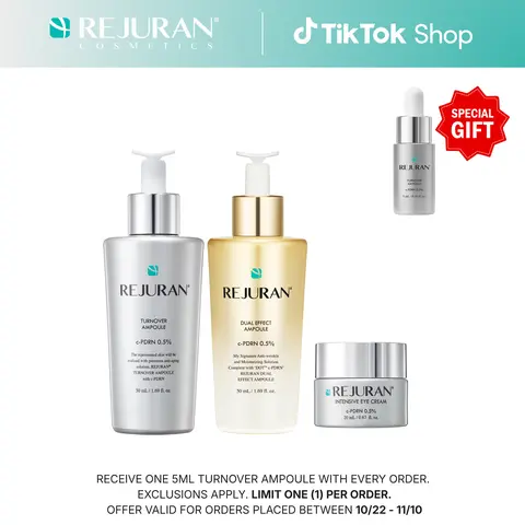 REJURAN Turnover Ampoule 50ml & Dual Effect Ampoule 50ml Bundle with Eye Cream
