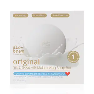 Silk & Goat Milk Soap Bar with silk protein peptides for skin repair, intense moisture, soothes eczema. Comfort Face & Body Wash, Skin Care, Cleanser