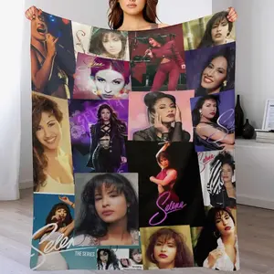 Selena Quintanilla Throw Blankets Flannel for Couch Bed Cozy Sofa Plush Soft Blanket Lightweight Warm Plush 150x200cm(60x80in), Style