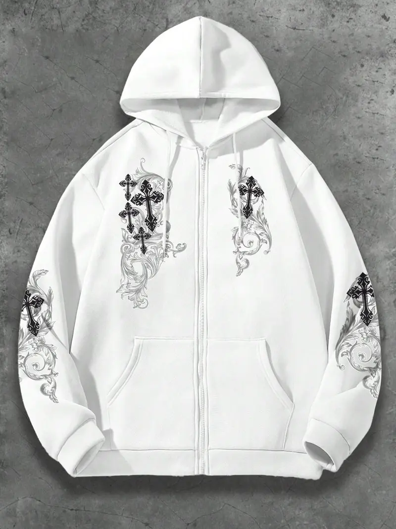 cross zip hoodie - TikTok Shop