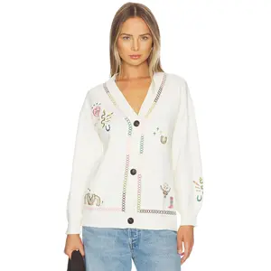Never Fully Dressed Cream Western Martha Cardigan in Cream
