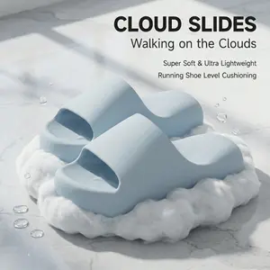 Premium Cloud Slides for Women, Super Soft Thick Sole Cushion Slides, Lightweight Anti-Slip House Slippers, Quick Dry Open Toe Sandals for Pool Beach Vacation