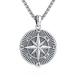 Sebina Compass Necklace Pendant Gift for Birthday Anniversary Graduation Lover Her Him