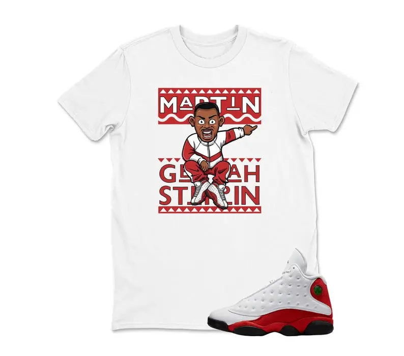 AJ13 Chicago Red White Matching T Shirt, Martin Getta Graphic Shirt, 90s Hip Hop Tee, Gift For Women and Man, Unisex T-Shirt, Sneaker Head Gift